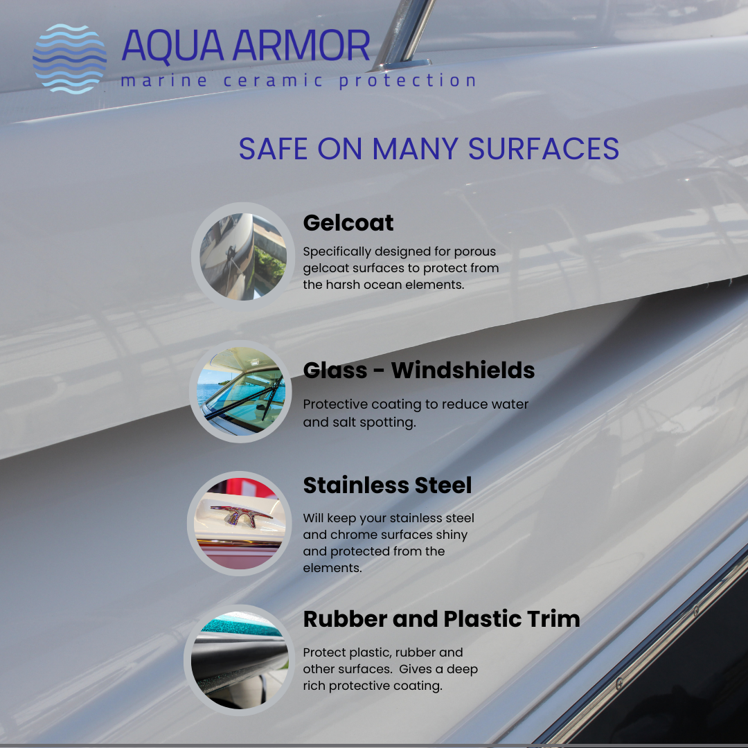 Marine Hybrid Graphene Ceramic Si02 Spray. Protects Surfaces from the Damages of UV, Salt and other Contaminants.